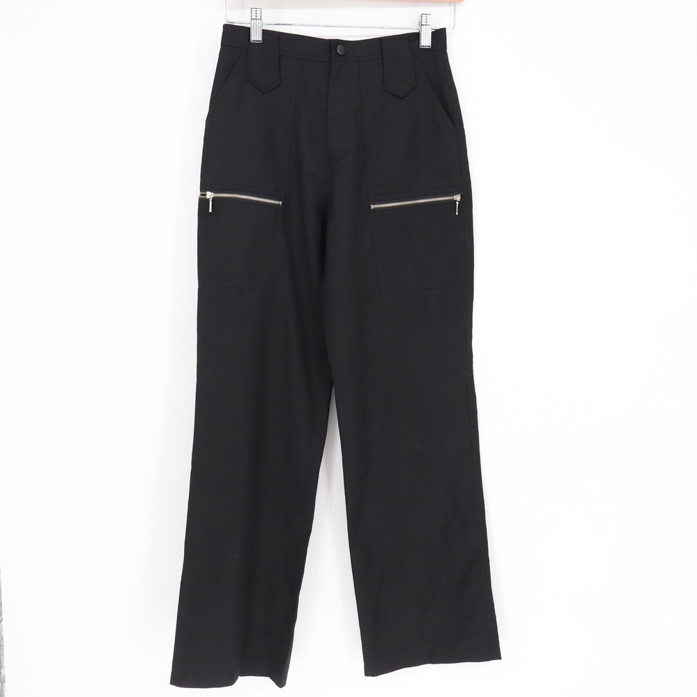 Higashi Shugyoku Black Utility Pants Zipper Pockets Straight Leg Japanese Brand